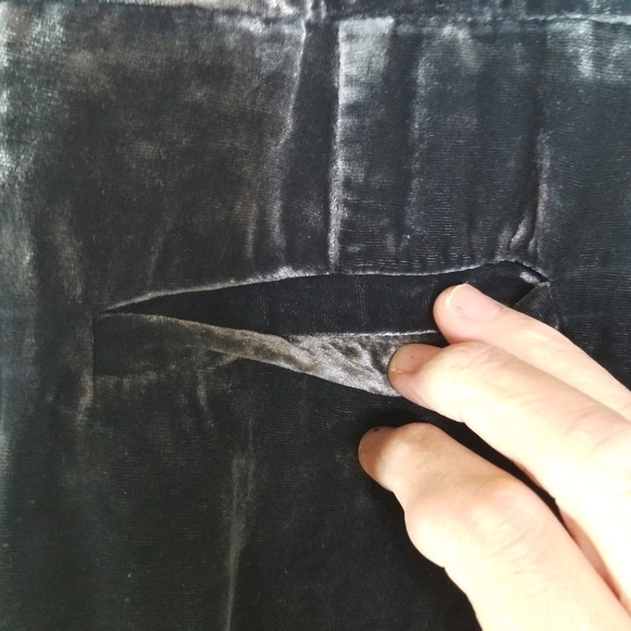 Free People velvet tuxedo satin stripe wide leg trousers pants - Picture 10 of 12